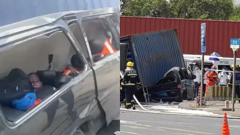 上海浦东华东路集海路路口事故